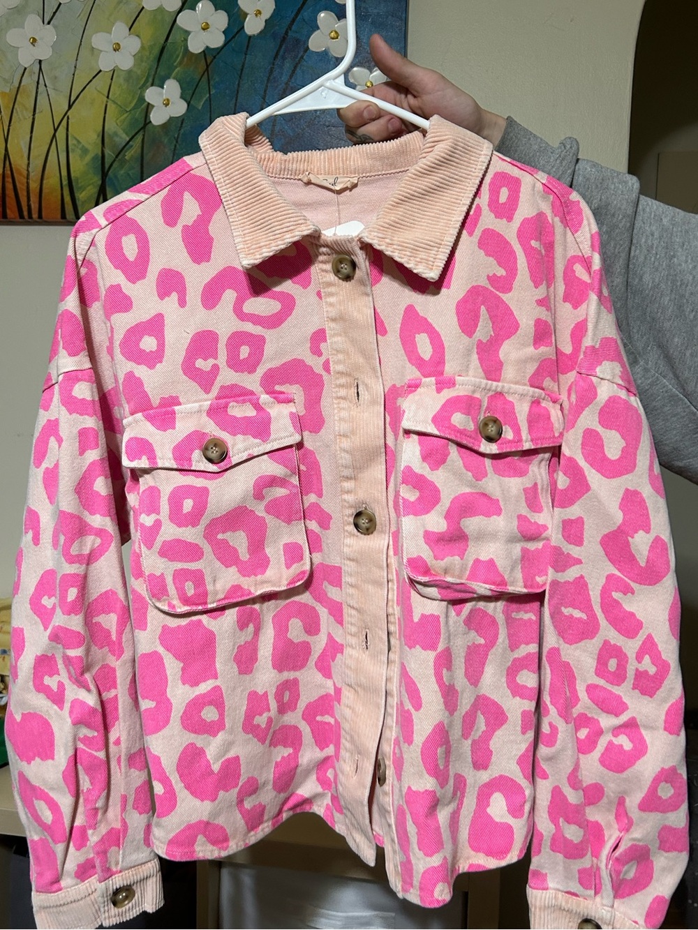 Easil Pink Leopard Jacket XL